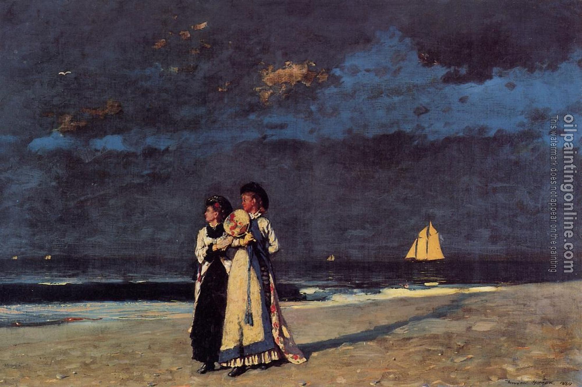 Homer, Winslow - Promenade on the Beach